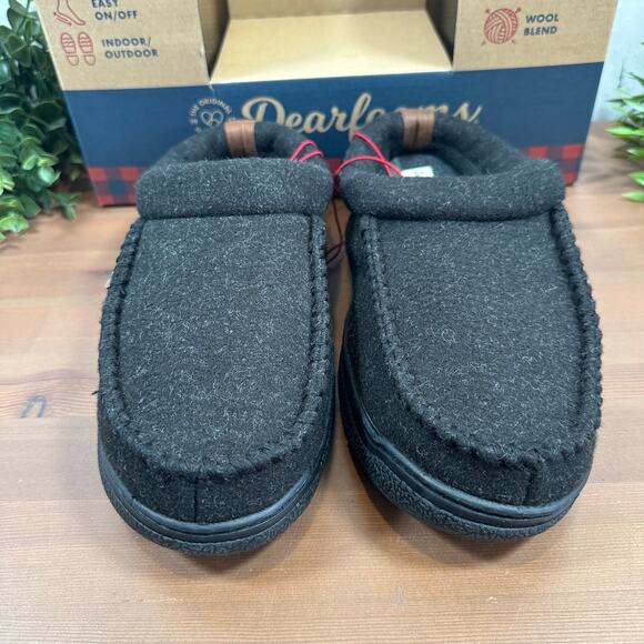 Dearfoams Men's Memory Foam Black Slippers Size S (7-8) - Picture 2 of 5